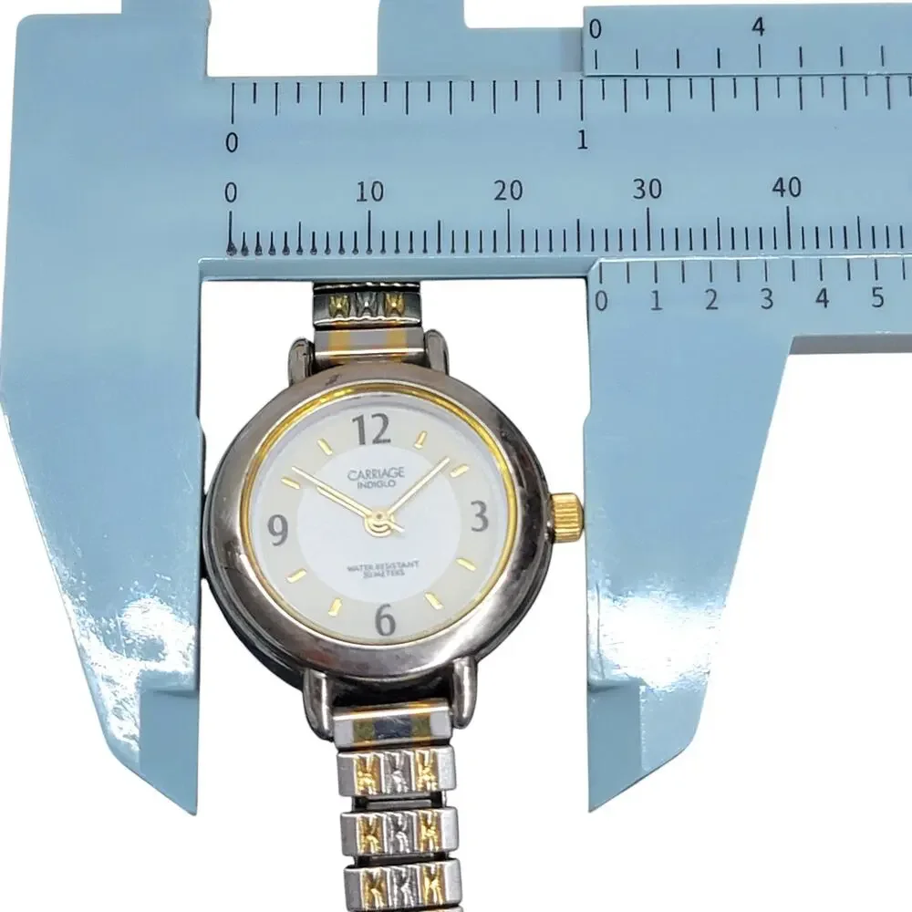 Carriage by Timex Womens Watch Indiglo Two Tone Expansion Band Quartz